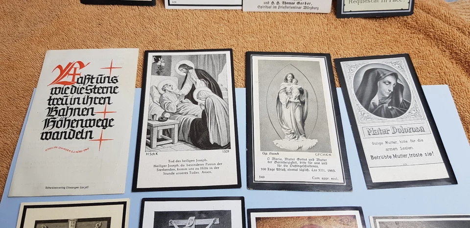 15 x Sterbebild,  Gedenkbild, Totenzettel, MIX ,   EßLEBEN b. SCHWEINFURT - Bild 3 von 4