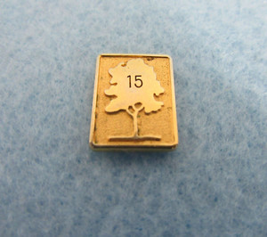 Vintage - Terryberry TIE TACK LAPEL PIN 15 Year Recognition w Tree Accent 