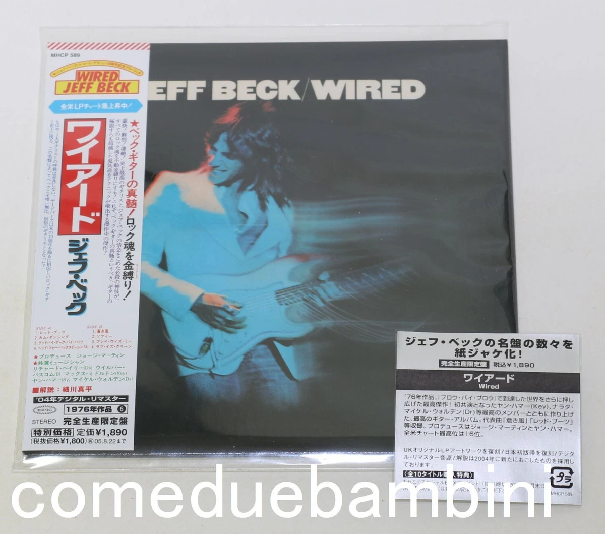 Jeff Beck / Wired JAPAN CD Mini LP w/OBI MHCP-589 - Jan Hammer -