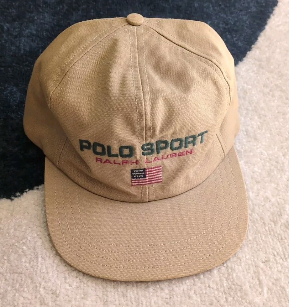 90s POLO SPORT キャップ ベージュ