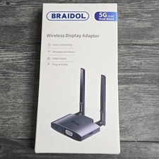 Braidol Wireless Display Adapter 5g+2.4G Dual Band Plug And Play