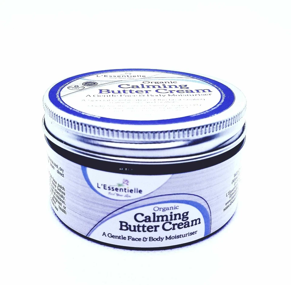 L’ESSENTIELLE Organic Shea Butter Eczema Cream Calming Butter Blend Psoriasis 100g Jar