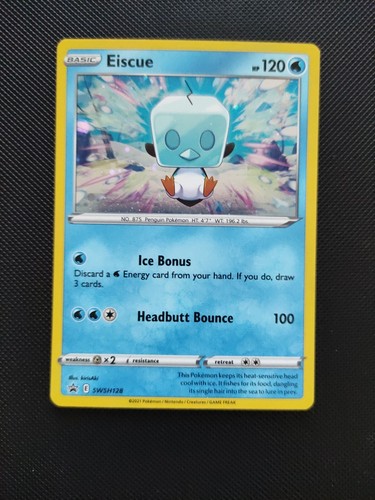 Eiscue SWSH128 Ultra Rare Holo Black Star Promo Pokemon Card * New * - Picture 9 of 12
