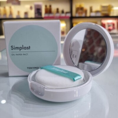 TONYMOLY Simplest Oil Paper Pact 4,5g Gesichtspuder gepresster Puder ohne Par...
