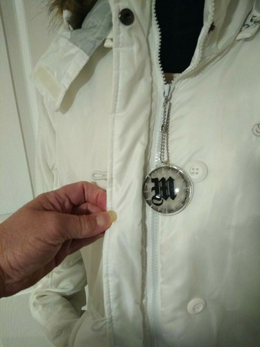 Makaveli Branded Down/Feather Hooded Parka Coat Size XL White (T007K) - 第 3/9 張圖片