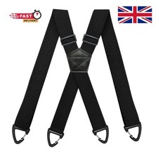 Men’s Work Suspenders Heavy Duty Elastic Trouser Braces Adjustable Belt Strap