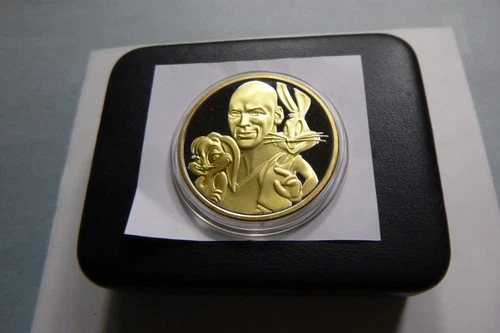 MICHAEL JORDAN BUGS LOLA BUNNY SPACE JAM 1996 #6 RARE 999 SILVER GOLD COIN IBJ2