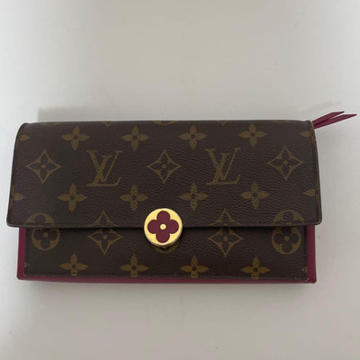 Louis Vuitton Monogram Portefeuille Flore Long Wallet Fuschia from Japan