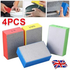 4x Diamond Sanding Disc Hand Polishing Pad Grinding Block for Tile Glass Marble.