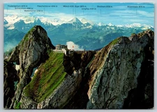 Postcard Hotel Bellevue Mount Pilatus Kriens Switzerland Posted 1969 6 x 4 in