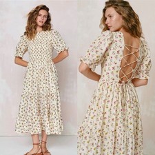 Size XS NWOT Christy Dawn The Amalia Dress in Cream Garden