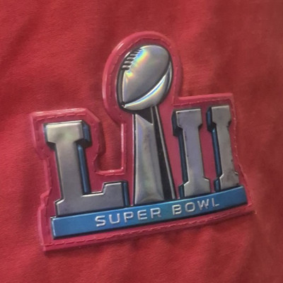 BDA Super Bowl LII Hooded Insulated Logo Red Parka Jacket Men's 4XL