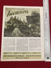International Harvester Helping War Effort WWII 1944 Print Ad