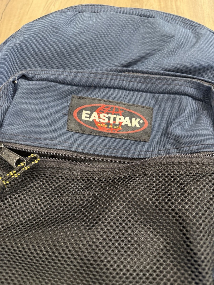Vintage 90s Eastpak Backpack Full Leather Bottom Made in USA