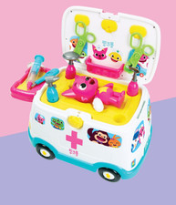 Pinkfong 119 Ambulance Hospital Playset with Talking Stethoscope