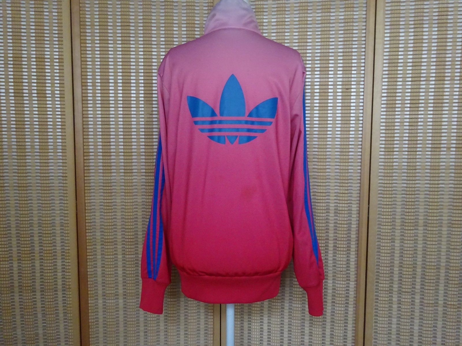Pink and blue ombre Adidas Firebird zip up women's track jacket size XL thumbnail 3