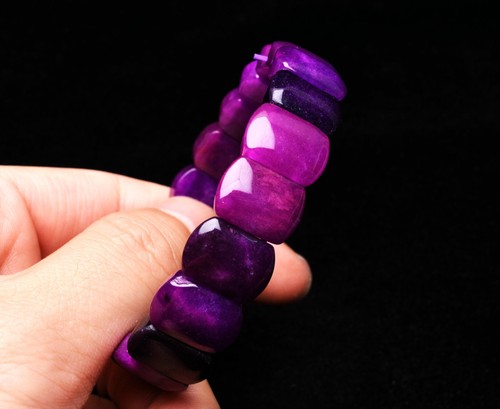 Bracciale 13,6*6*9,8mm Sugilite Viola Naturale Sudafrica Fatto a Mano