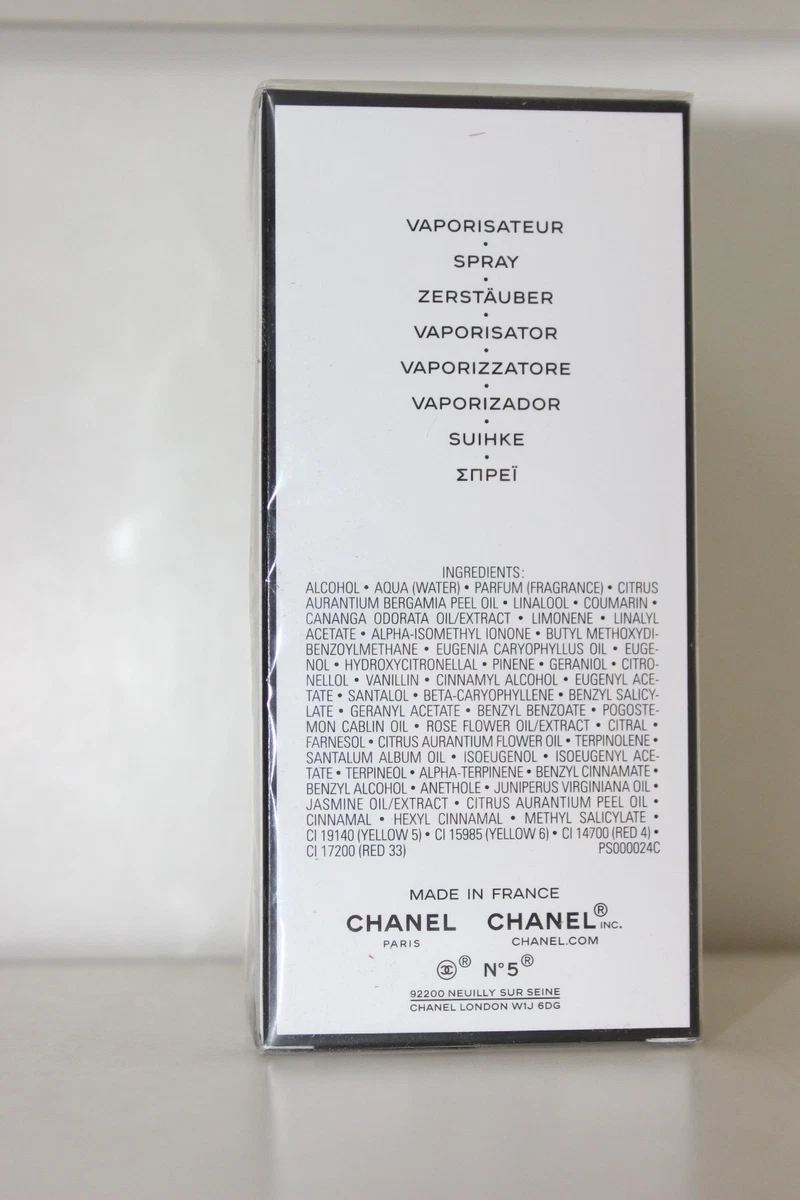 CHANEL NO.5 EAU DE TOILETTE 150 ml FRASCO ATOMIZADOR NUEVO/EMBALAJE ORIGINAL 1ª edición 1924
