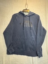 The North Face Hoodie Womens Size Large Blue Pullover Comfy Casual Spellout