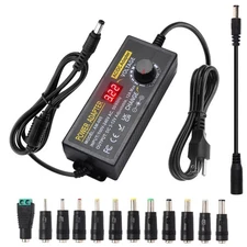 3~12V 12A 144W Adjustable Universal Power Supply Adapter, 3V 4V 5V 6V 7V 8V 9...