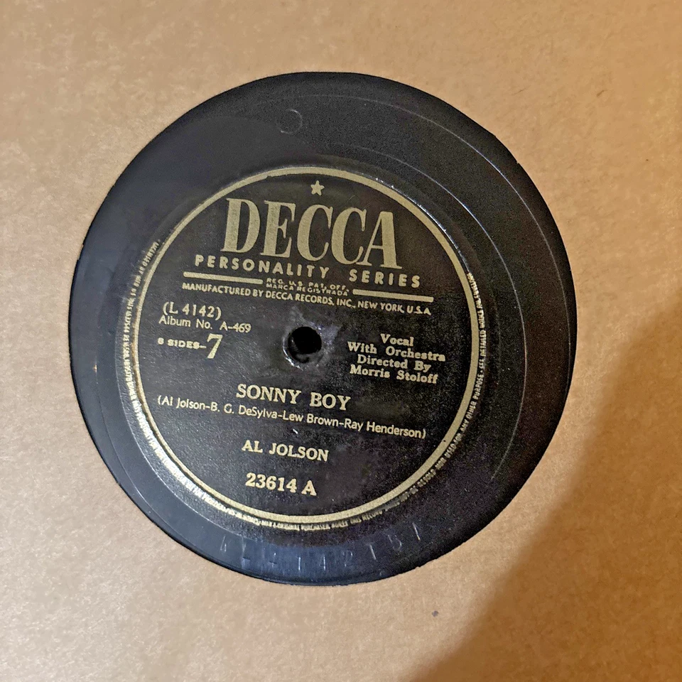 Al Jolson 78rpm Set Decca Records #A-469 In Songs He Made Famous - Image 2 of 4