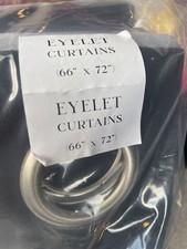 Dunelm eyelet lined curtains 66” x 72 blackout 