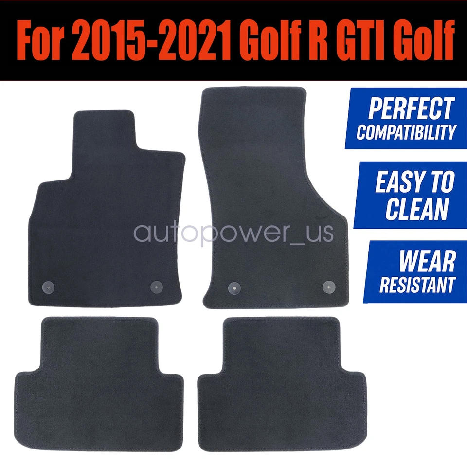 Alfombrillas de terciopelo para Volkswagen Golf R GTI 2015 2016 2017 2018 2019 2020 Foto 3 de 4