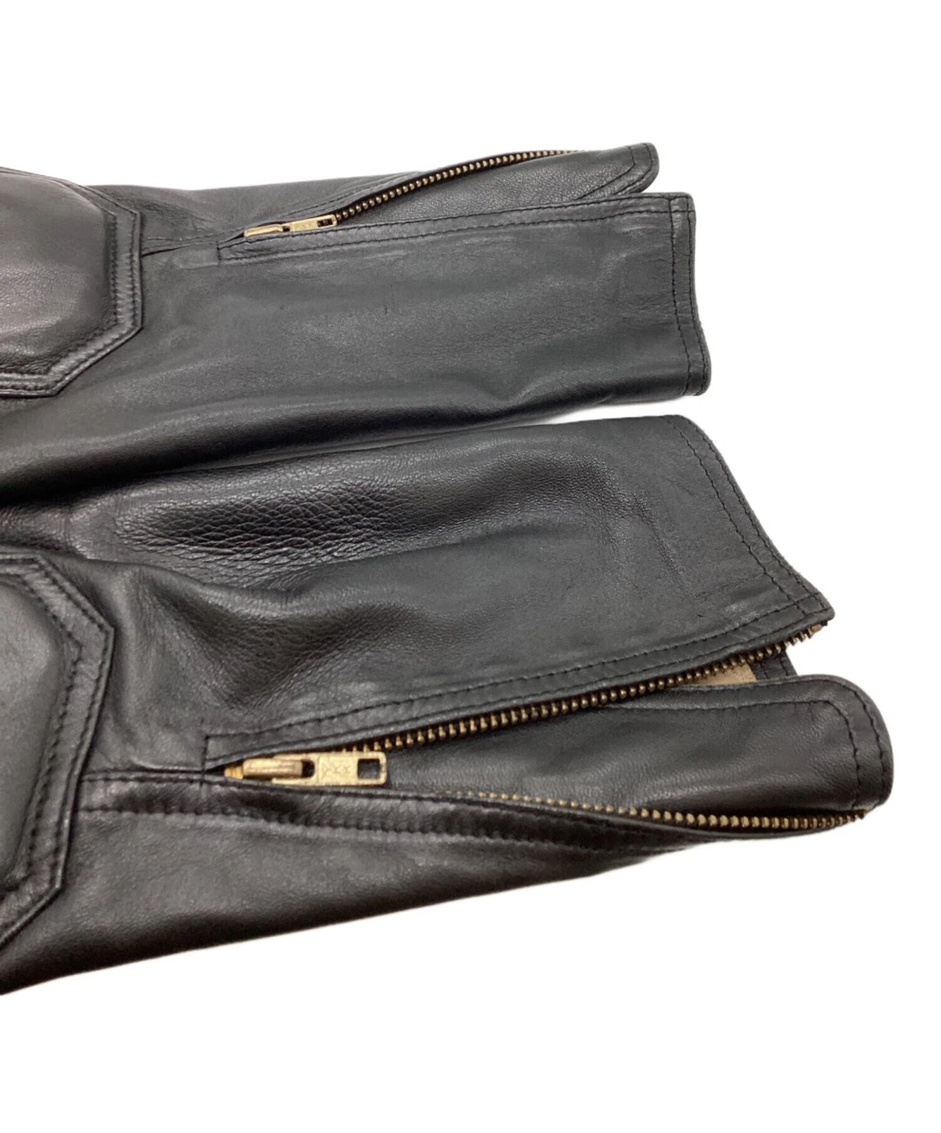 Harley-Davidson Sheepskin Leather Motorcycle Jacket Made in Japan Size 40 Black image 5