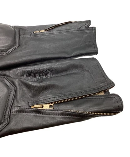 Harley-Davidson Sheepskin Leather Motorcycle Jacket Made in Japan Size 40 Black image 5
