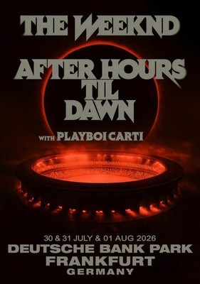 The Weeknd After Hours Til Dawn Tour 2026 Poster Deutscher Bank Park Frankfurt