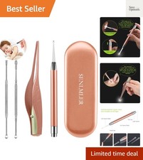 4 Pack Ear Pick with Light, Ear Cleaner Ear Wax Removal Tool Kit for Kids and...