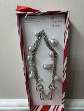 A New Day Silver  Pearl Phone Wristlet Strap With Phone Attachment Included