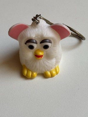 Furby Schlüsselanhänger Weiß, Vintage, RAR, ca. 4x4cm