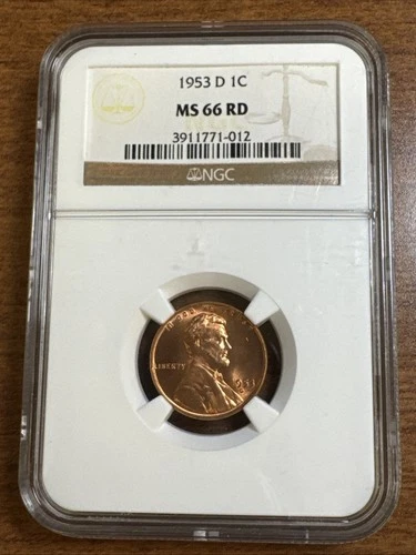 1953-D Lincoln Wheat Cent NGC MS66 RD Red Superb Gem Uncirculated