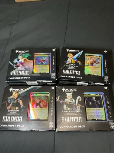 MTG FINAL FANTASY Espositore Deck Commander Sigillato (Set di tutti e 4 i mazzi) Sigillato