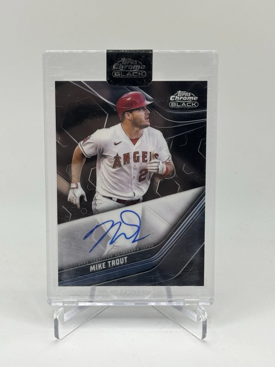 Topps Mike Trout Autographed Baseball Sports Trading Cards for
