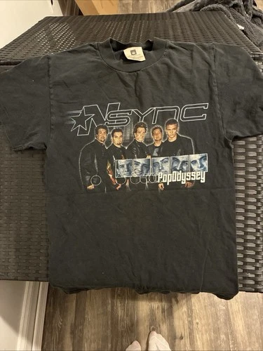 Vintage NSYNC Boy Band T Shirt 2001 Pop Odessey Tour Concert 2000s vintage concert t-shirt, vintage, size S, single stitch, B+ condition