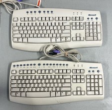 2 Microsoft Natural Keyboard Pro   Tested   Working   Vintage Ergonomic