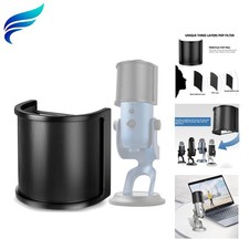 Microphone Pop Filter for Blue Yeti, Upgraded Three Layers Metal Mesh Foa...