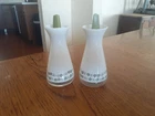 Vintage Corelle Pyrex Crazy Daisy Green Spring Blossom Salt/Pepper Shakers