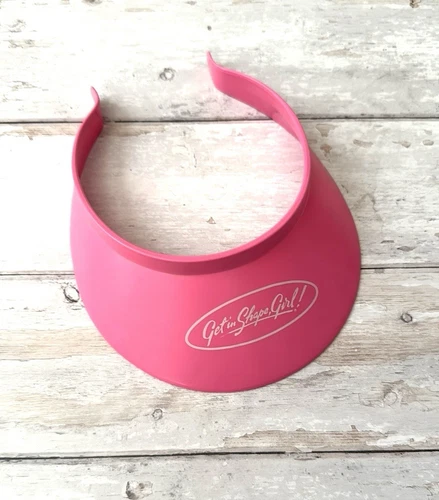 Vintage 1986 Hasbro Pink Visor Get in Shape Girl Workout Gear Step Aerobics