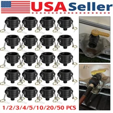 275 330 Gallon IBC Tote Water Tank Drain Adapter 2"Cam Lock for Garden Hose 3/4"