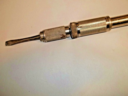 Vintage Millers-Falls No. 610A Push Screw Driver with Flat Bit, USA - Picture 2 of 6