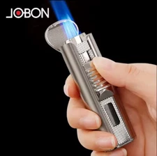Jobon Powerful Windproof Jet Torch 3 Blue Flame Cigarette Cigar Lighter
