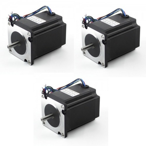 3 PCS NEW NEMA23 STEPPER MOTOR 270 OZ-IN dual Shaft - Picture 2 of 4