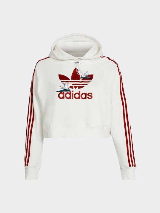 Crop Top White Adidas Crop Sweatshirt White Adidas Originals Micro