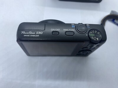 Canon PowerShot S90 Digital Camera - Black - W/ Battery +