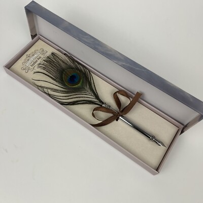 Retro Peacock Feather Fountain pen Calligraphy Gothic Classic Retro Medieval