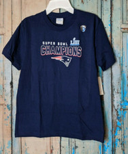 Port & Company Youth Medium New England Patriots Blue Super Bowl Champs NWT