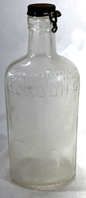 VINTAGE ANTIQUE CLEAR BOTTLE 1847 R-514 Gordon's New Jersey Linden